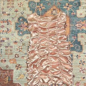 Urban Outfitters Pink Ruched Mini Dress